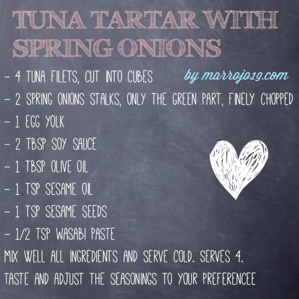 tuna tartar with spring onions. www.marrojo.sidechain.es tuna tartar with spring onions. www.marrojo.sidechain.es