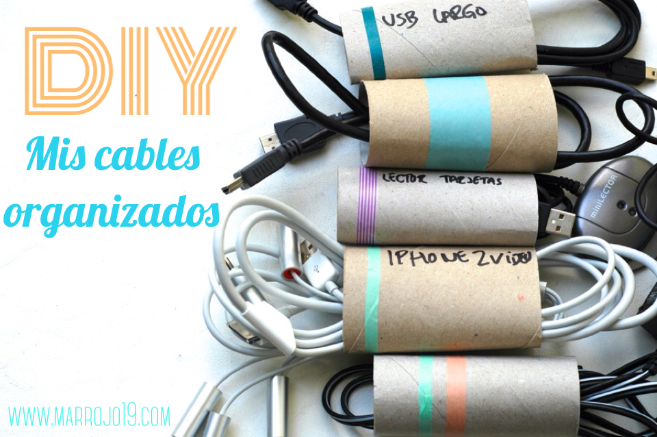Rollos de cartón par organizar los cables. www.marrojo.sidechain.es