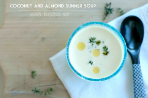 Coconut and almond summer soup 