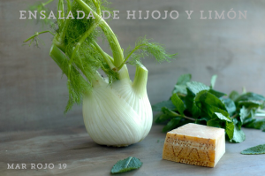 Ensalada de hinojo, limón y parmesano 