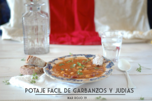 Potaje fácil de garbanzos y judías 
