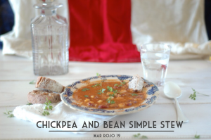 Chickpea and bean simple stew 