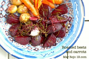 Roasted beets and carrots 
